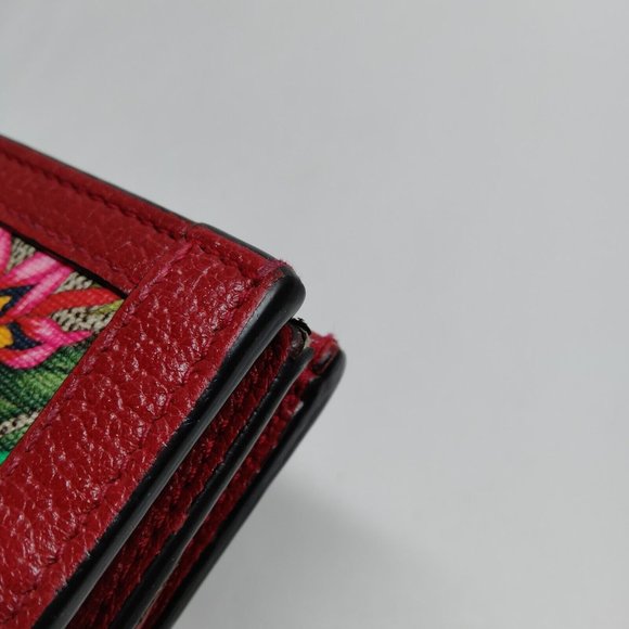 100% Authentic Gucci GG Ophidia Bifold Red Leather Leather - Picture 5 of 9